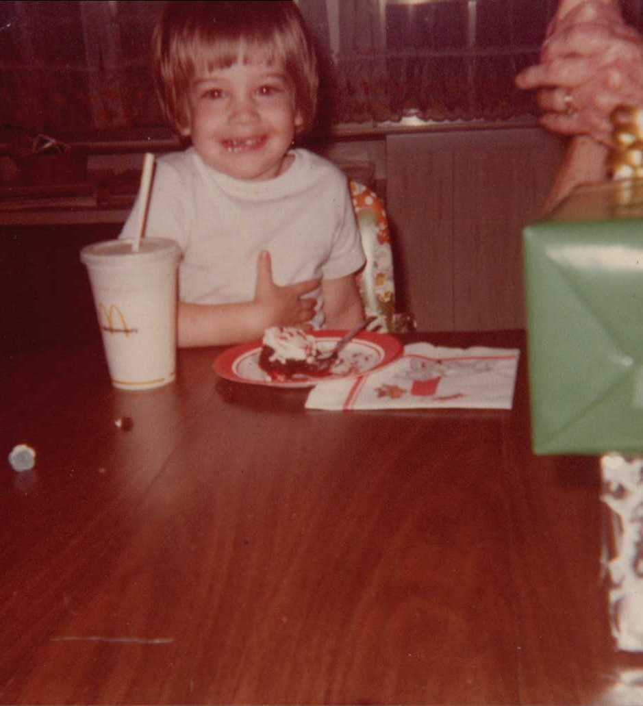 Ian Eating McDonalds, undated